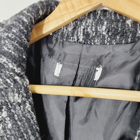 Marble Women's Black White Blazer Wool Cotton Blend Business Casual Size Small - Picture 4 of 8